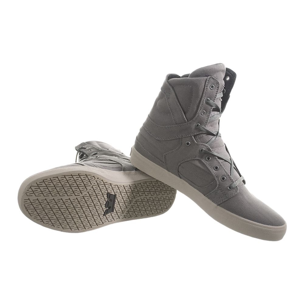 Baskets Montantes Supra SkyTop II Grise Charcoal Grey Canvas Homme | BWO-58349895